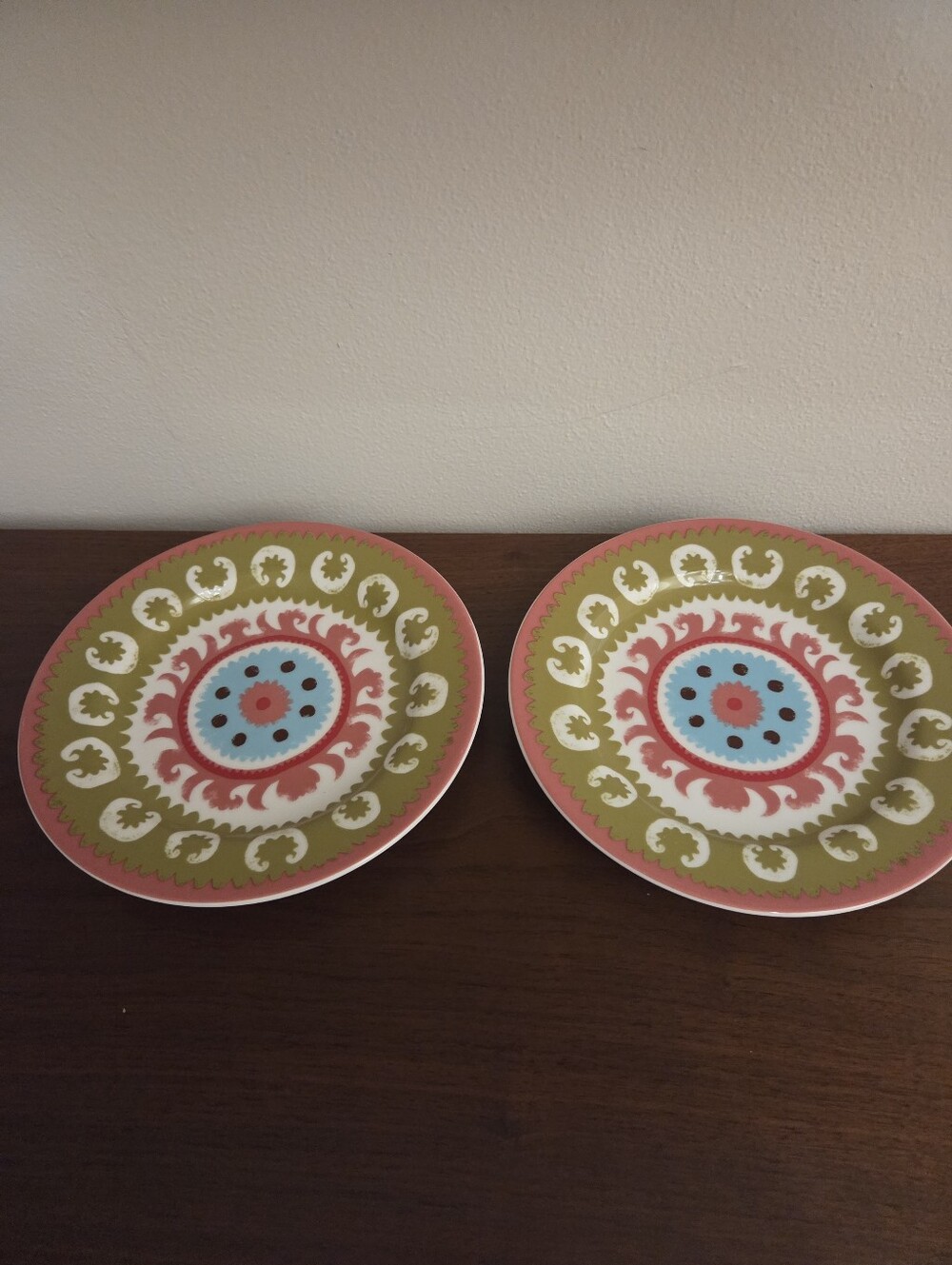 Anthropologie Boho Medallion Paisley Salad Plates – Set of 2